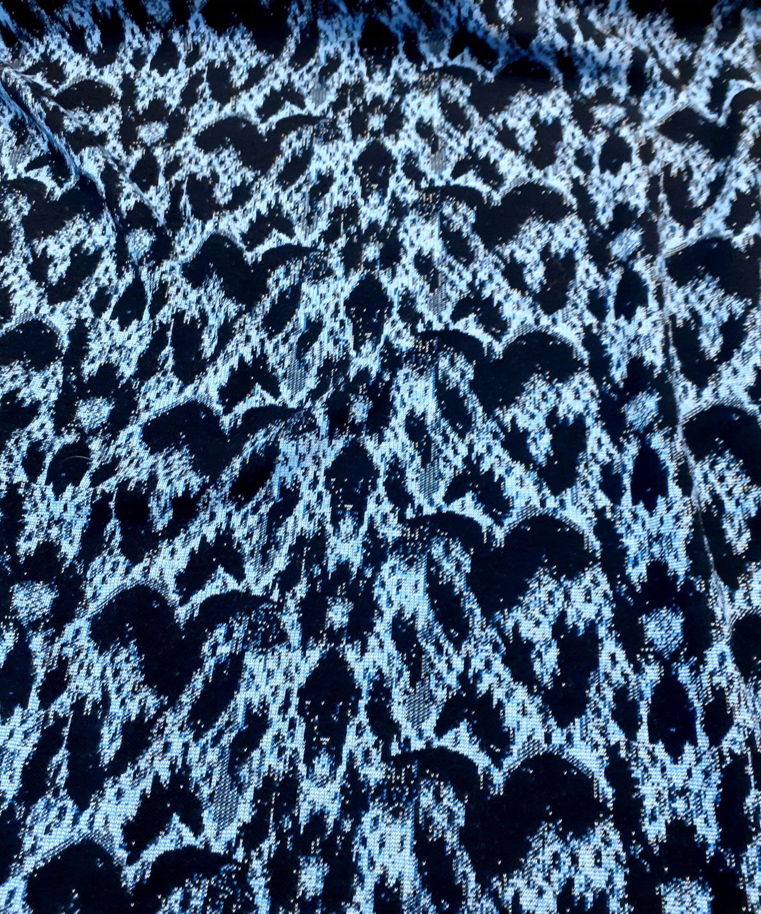 трикотаж синьо-блакитний леопард віскоза