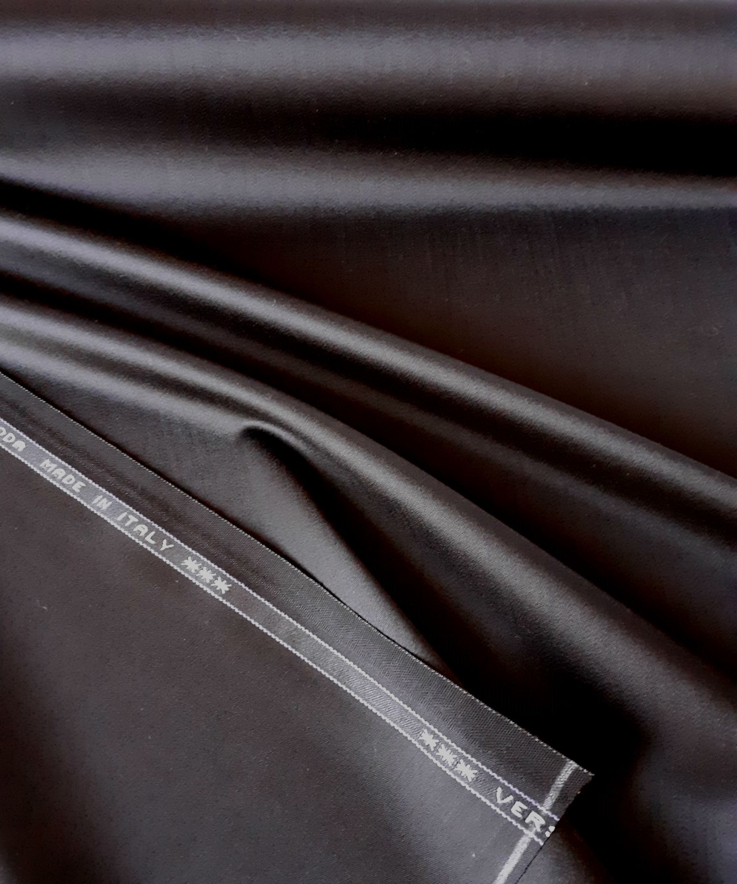 ткань костюмная черная дабл Versace шерсть/эластан