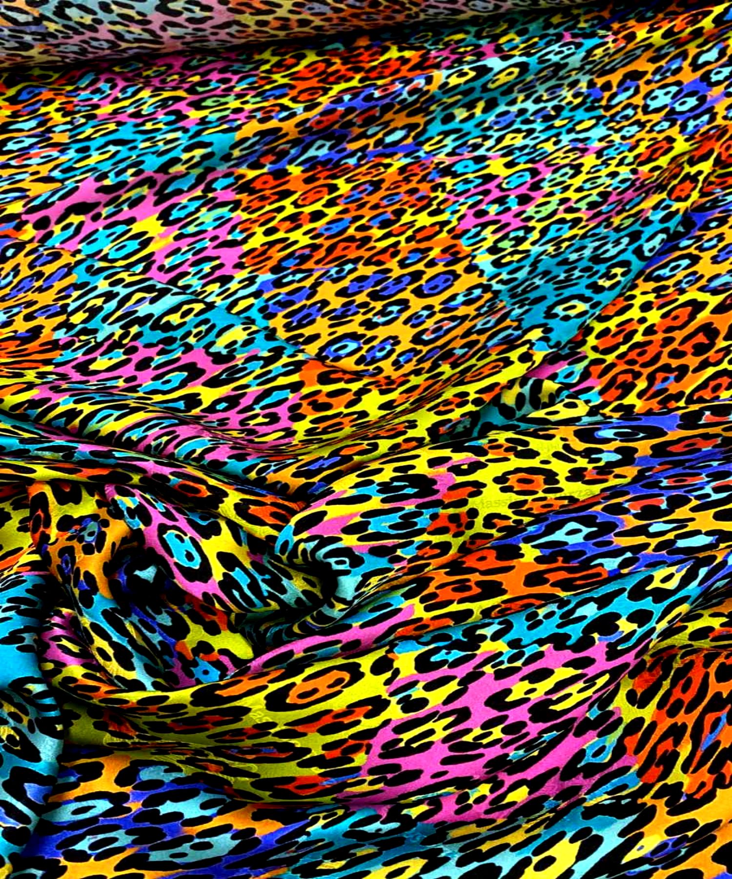 шов жакардовий Massimo Sforza райдужний леопард шовк